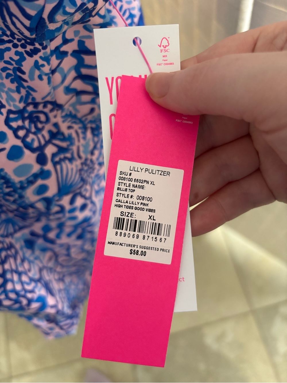 NWT XL Lilly Pulitzer Billie Top - Picture 3 of 3